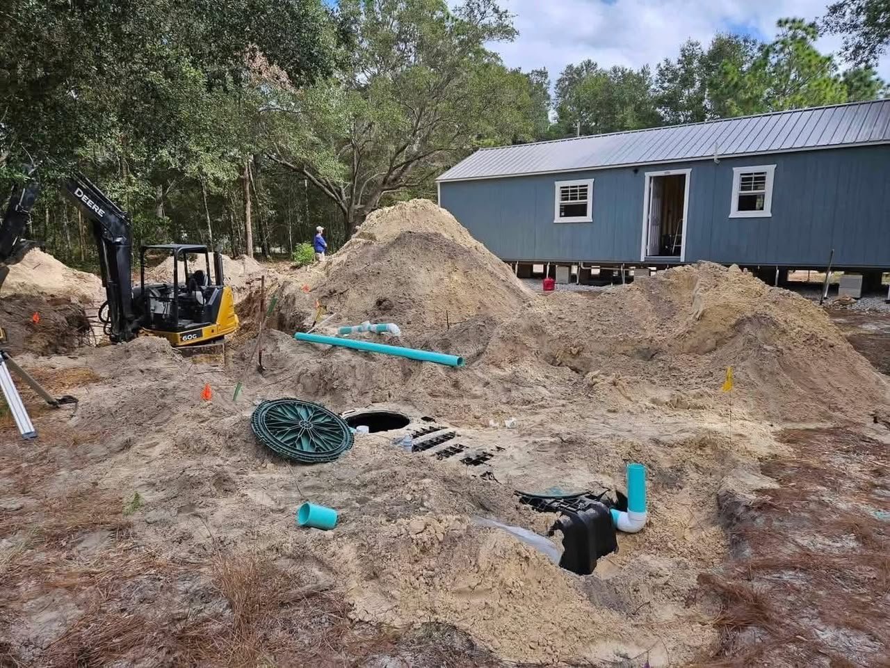 Anchoring and tie-down installation on a mobile home