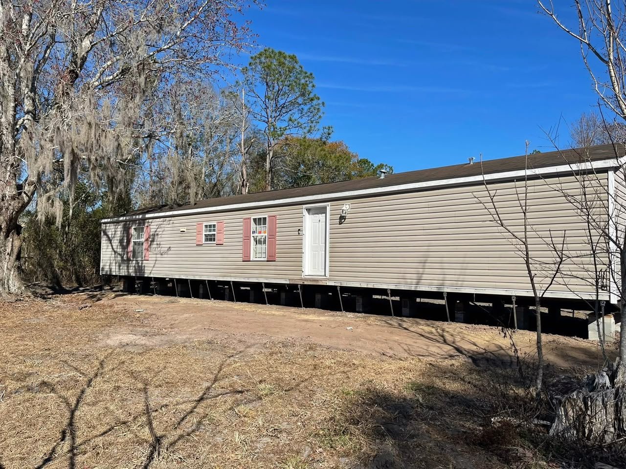 Manufactured home delivered and set up for a customer in Texas
