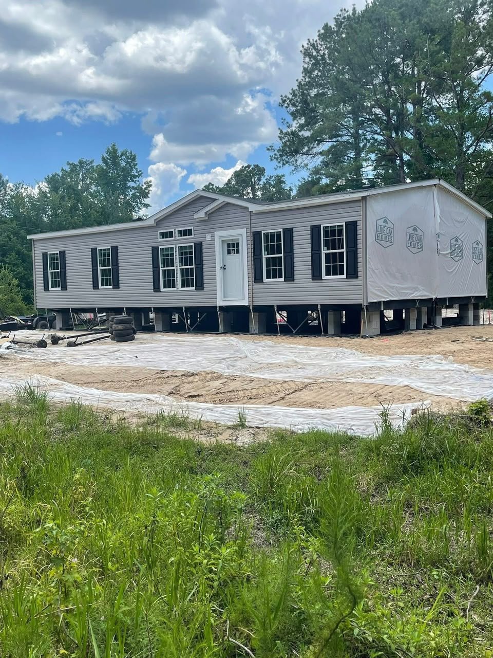 Manufactured home delivered and set up for a customer in Texas