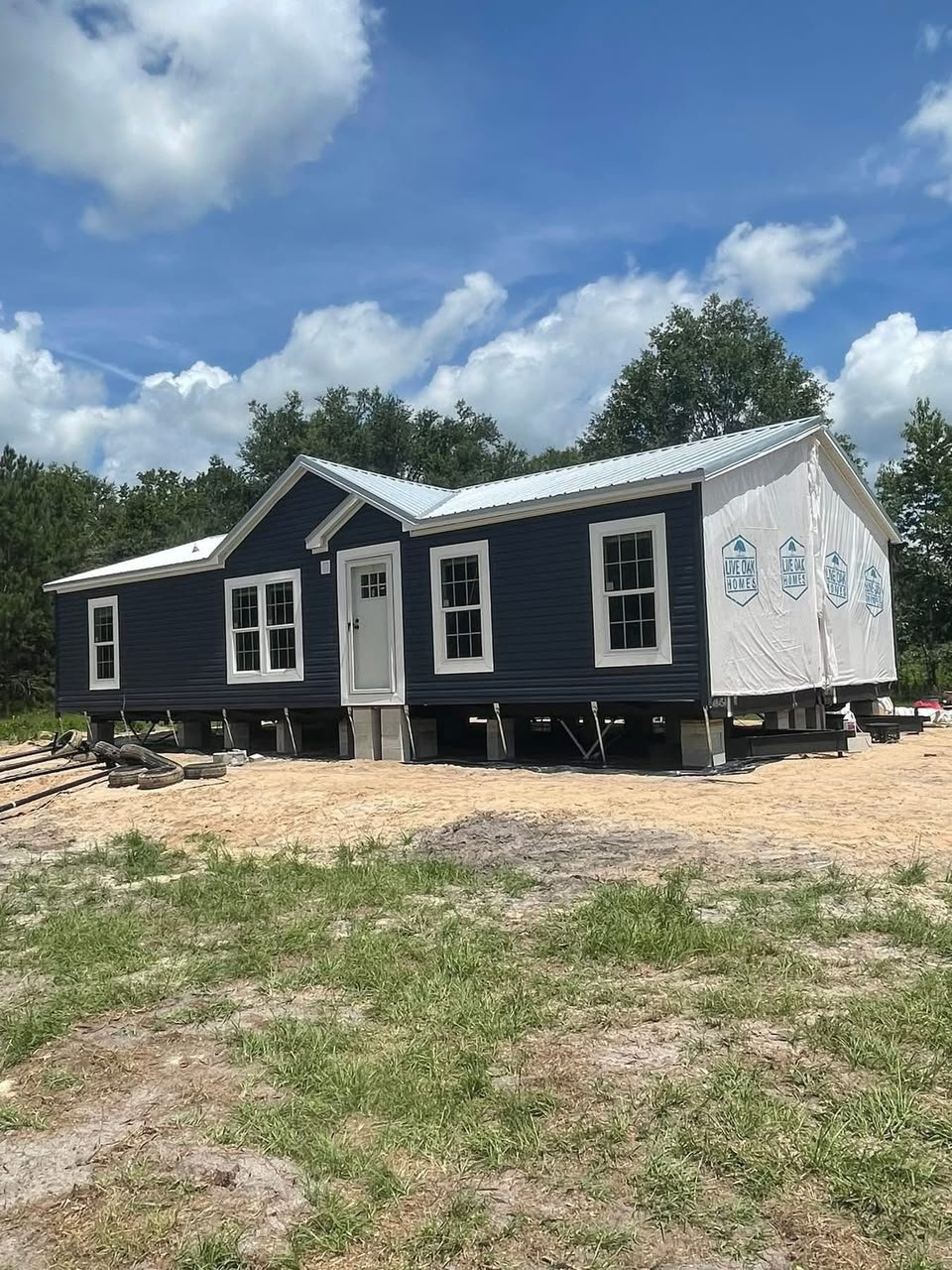 Manufactured home delivered and set up for a customer in Texas